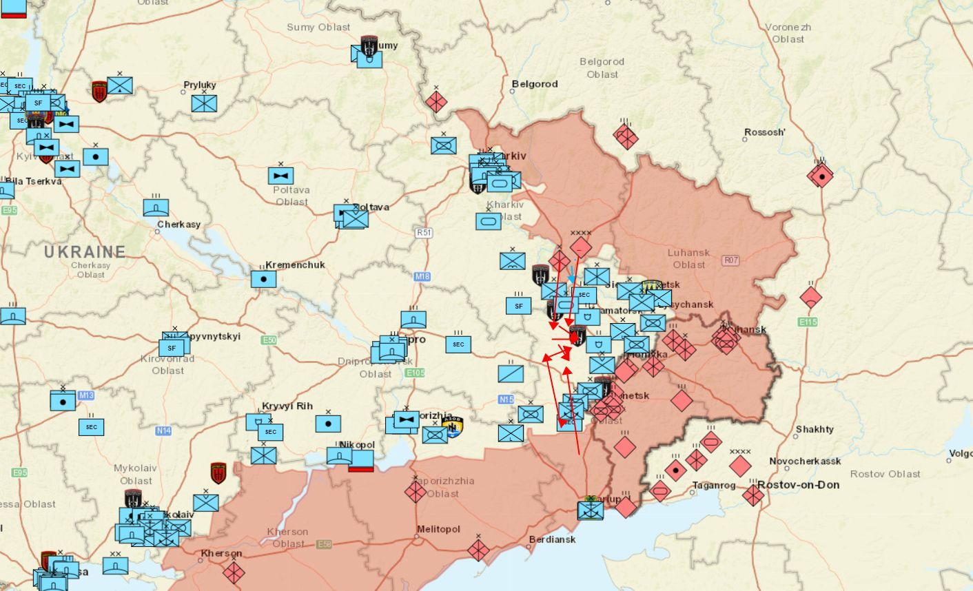 顿巴斯开始战斗俄6万大军全面进攻发起夜袭强大火力重兵出击