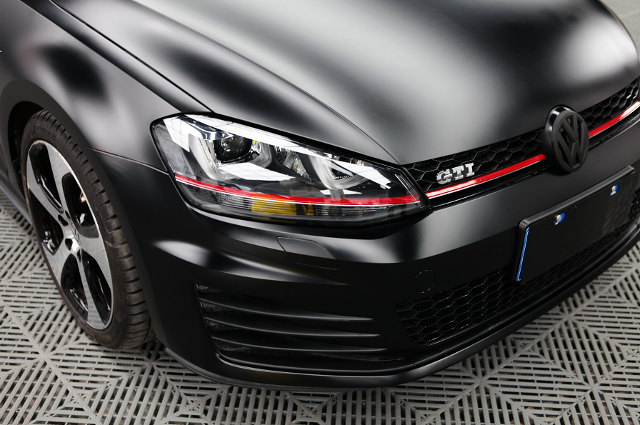 高尔夫gti改色磨砂黑色 钢炮鼻祖也能是黑武士-新浪汽车