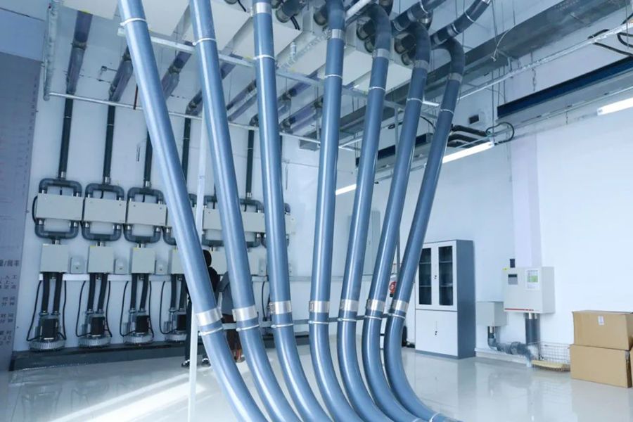 与传统的人工运输相比,气动物流传输系统尤其是在夜间,跨楼间传输时