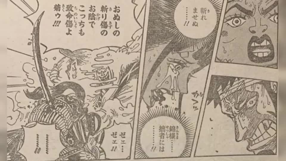 海贼王1014 阿菊害死酒天丸 现在又被堪十郎刺穿身体真无语