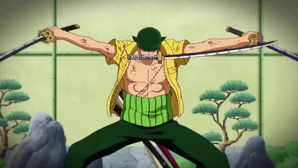 海贼王气场强大感受一下索隆的鬼泣九刀流