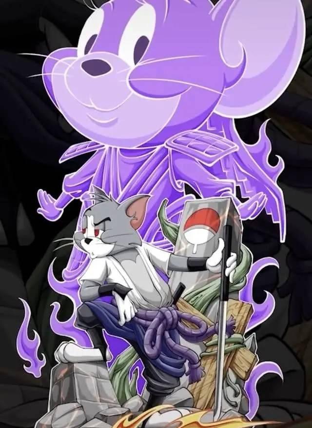 猫和老鼠cos火影角色猫版佐助帅气十足铠甲版鸣人霸气凌人