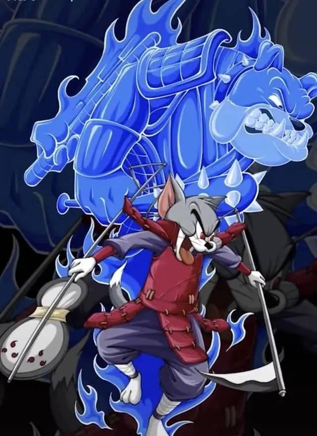 猫和老鼠cos火影角色猫版佐助帅气十足铠甲版鸣人霸气凌人