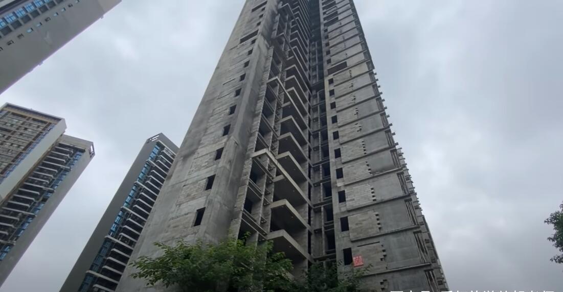 重庆市这片烂尾楼规模宏大,杂草与别墅共生,风景很美太可惜了