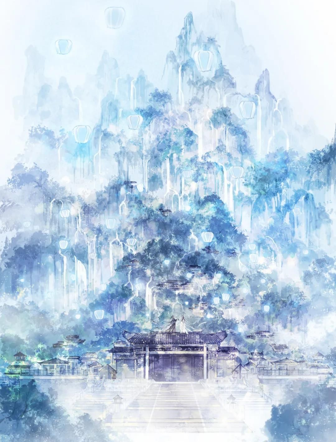 「动漫壁纸」:意境十足的古代建筑插画!