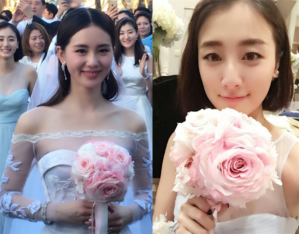 明星的结婚捧花刘诗诗的给了叶青杨颖的给了结婚的她