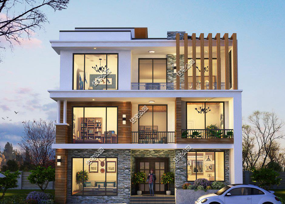 占地只有90平,这样的农村现代别墅,35万的存款能盖起来吗?