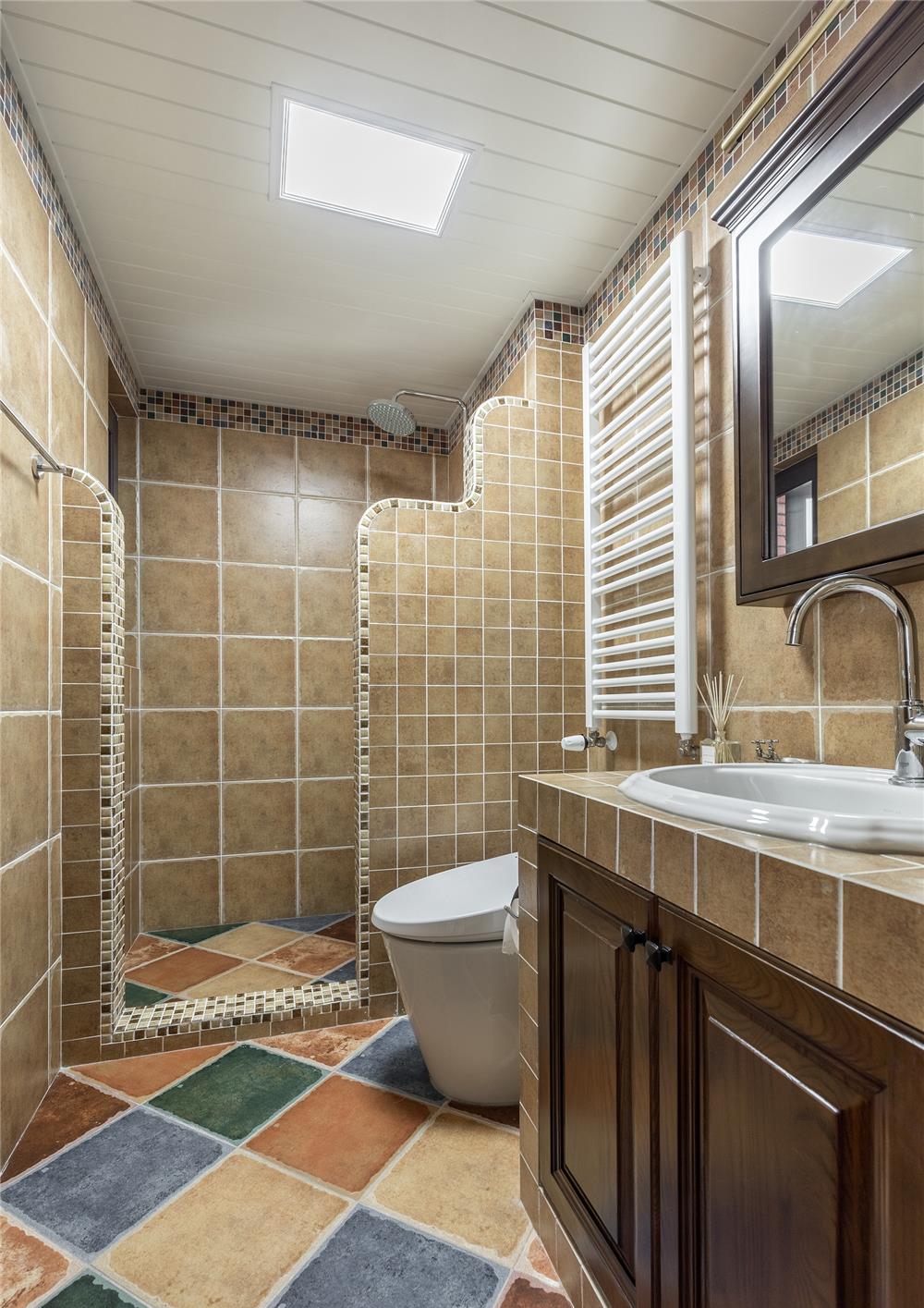 家居卫生间设计瓷砖铺贴效果图时尚耐看又好打理