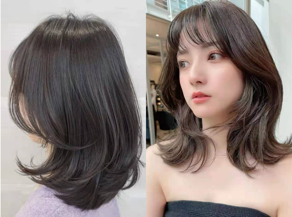 2021最火的鱼尾烫锁骨发适合圆脸方脸女士简约时尚又高级