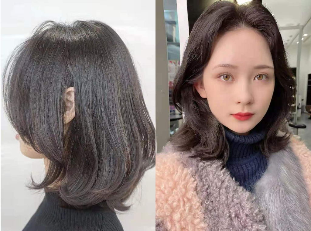 2021最火的"鱼尾烫"锁骨发,适合圆脸方脸女士,简约时尚又高级|发型