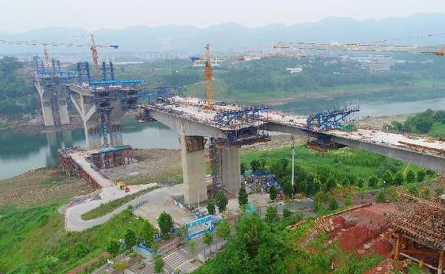重庆市冷门工程礼嘉嘉陵江特大桥进度很快连接高新区与两江新区