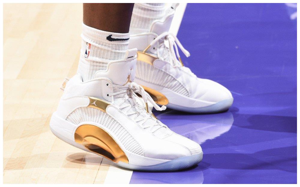 球鞋速递字母哥上脚二代全新配色锡安全新aj35配色