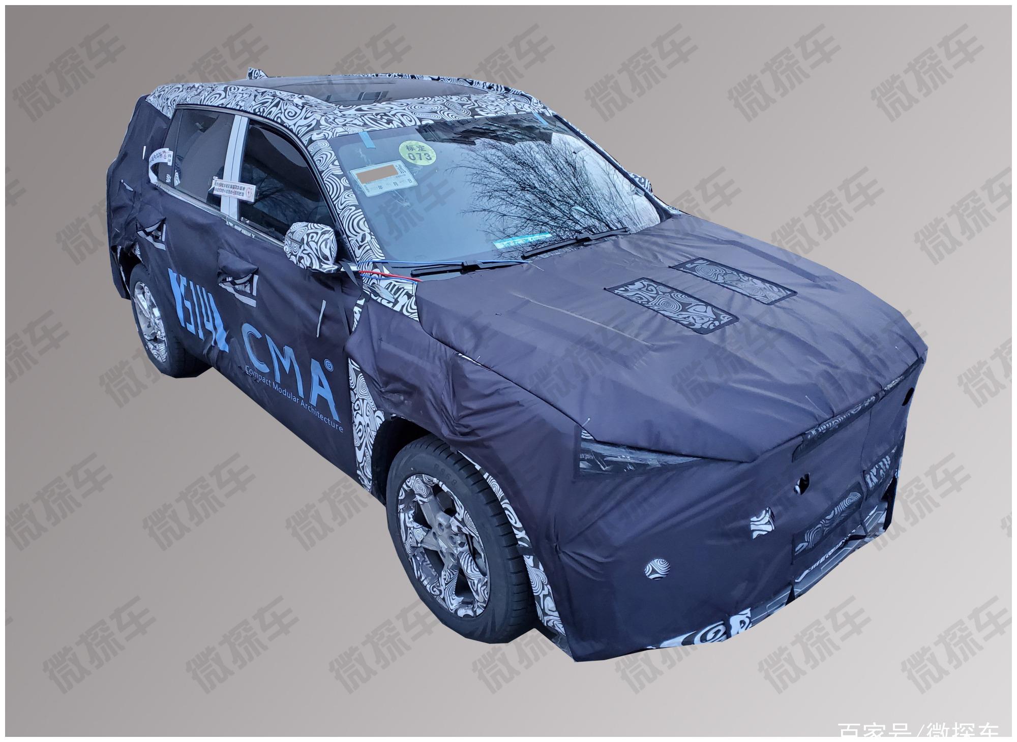 吉利kx11最新谍照理想one同款三联屏上海车展首发