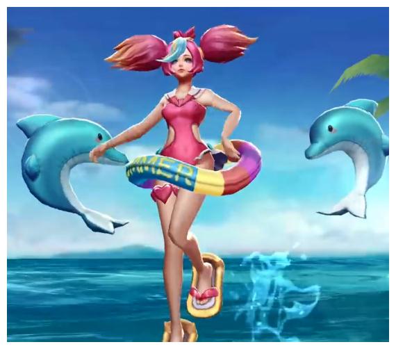 玩家自制"泳装派对"皮肤,程咬金化身时尚达人,而虞姬可爱超a