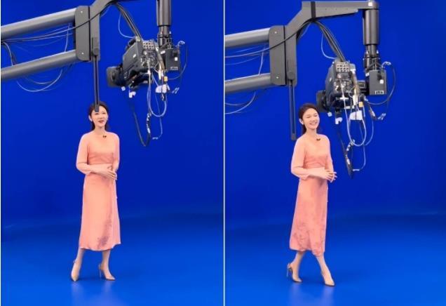 主持人龙洋晒出工作花絮身穿长裙踩高跟鞋引起网友热议