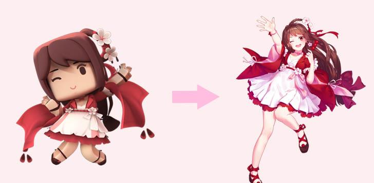 迷你世界花小楼变身二次元地图新增34个模型颜值翻倍