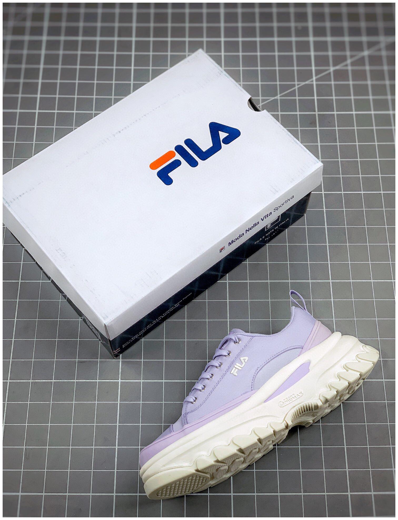fila lava 斐乐松糕帆布小白鞋