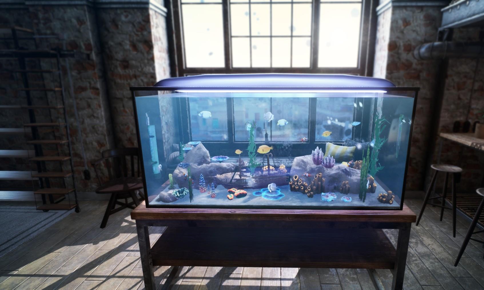 休闲养鱼新作《水族箱模拟器》玩法预告片欣赏