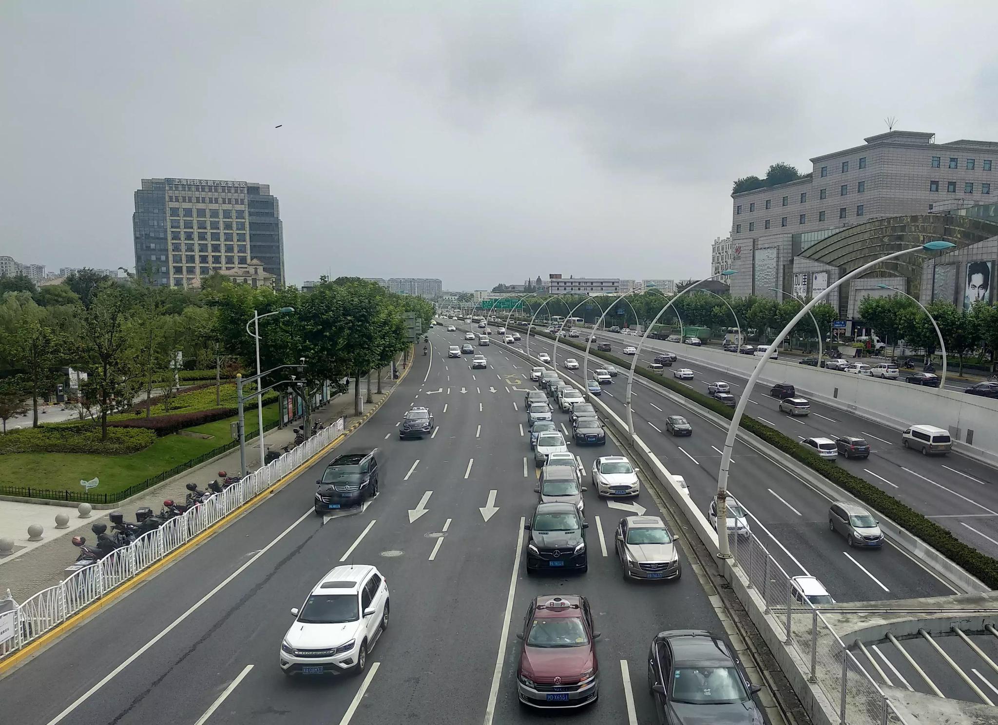 上海市普陀区经典而完美的建设成果中环路金沙江路的十字路口