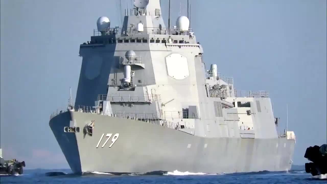 日本海自ddg-179"摩耶"号宙斯盾驱逐舰第九次海试结束返军港