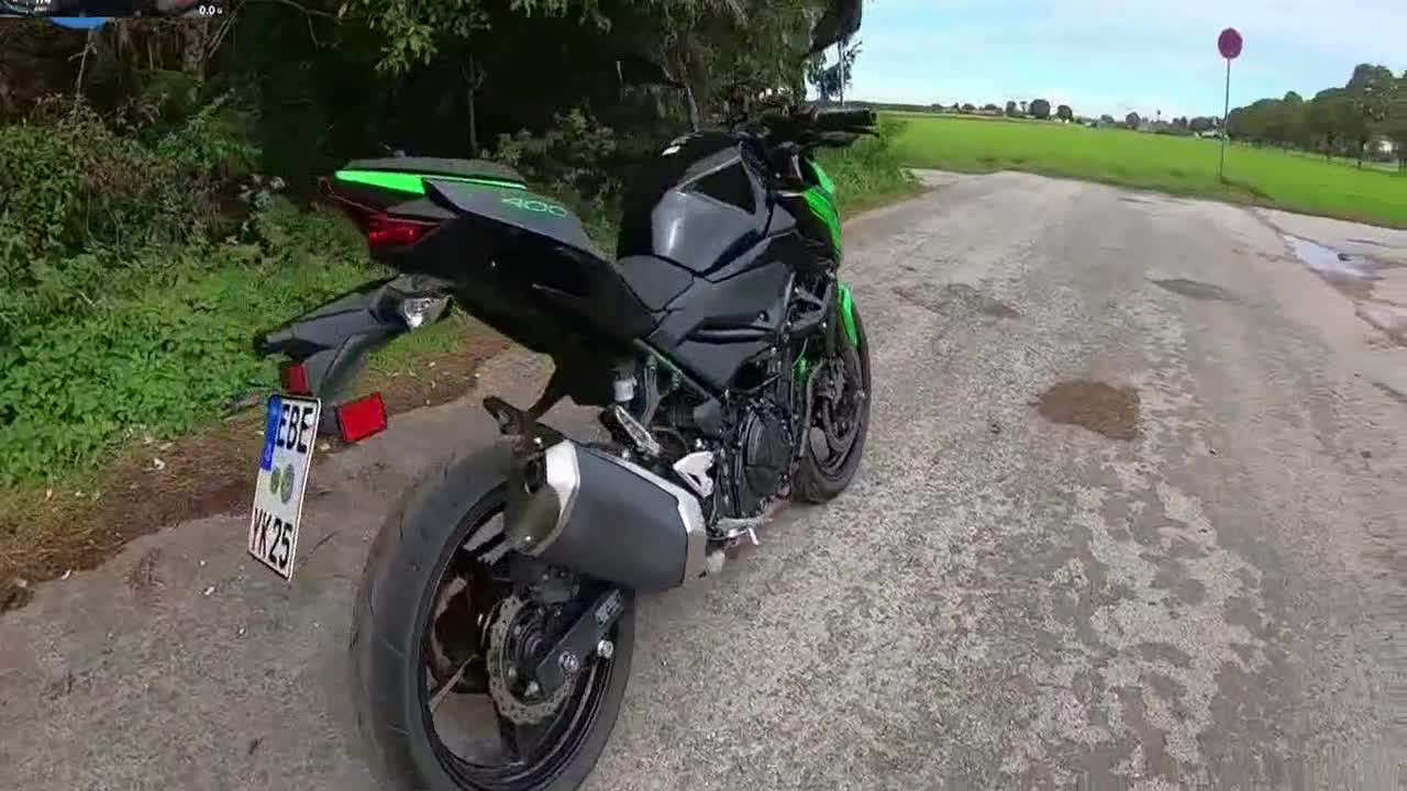 国外不限速川崎z400极速测试