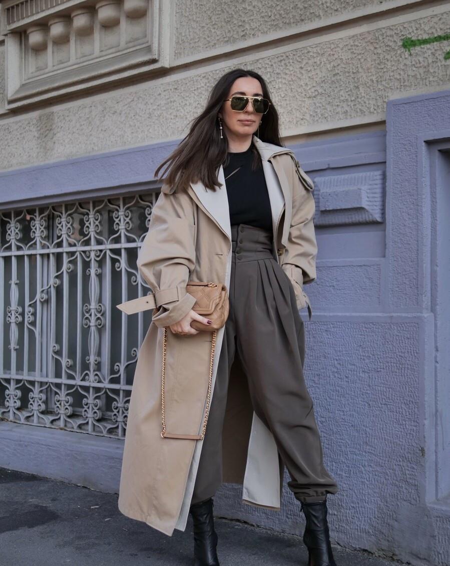 老爹裤配什么鞋更好看?试试"高跟短靴",时髦又提气场