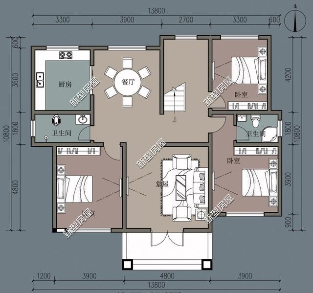 农村建房开间14米进深10米坐北朝南能建什么样的别墅