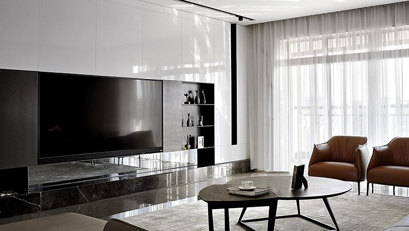 现代极简风格的装修,设计师带你看实景效果图,黑白灰呈现的经典