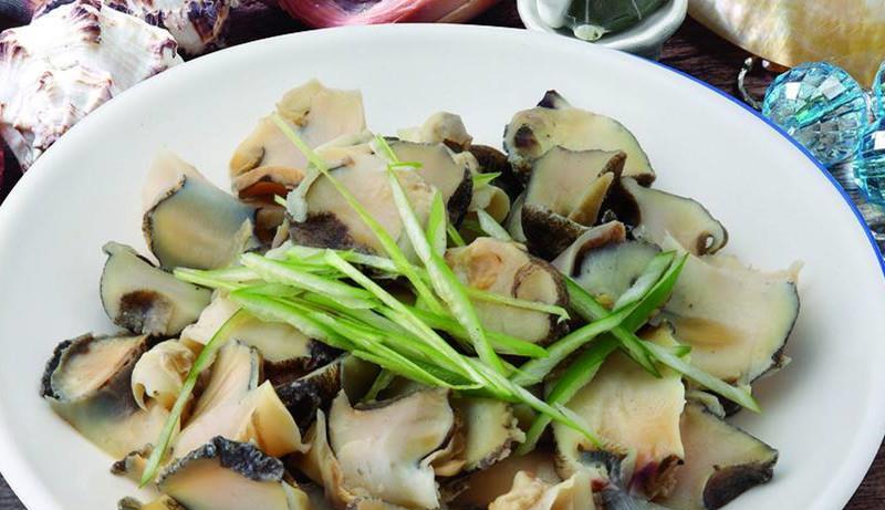 大火爆炒椰子螺螺肉口感爽脆弹嫩可硬可软吃起来真不错