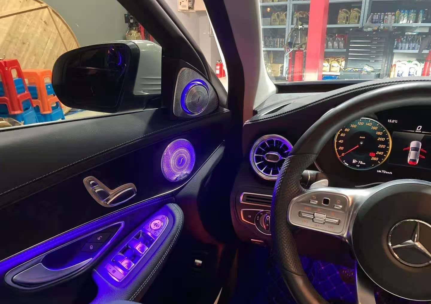 奔驰c级加装氛围灯网红发光套件|氛围灯|奔驰c级|发光_新浪新闻