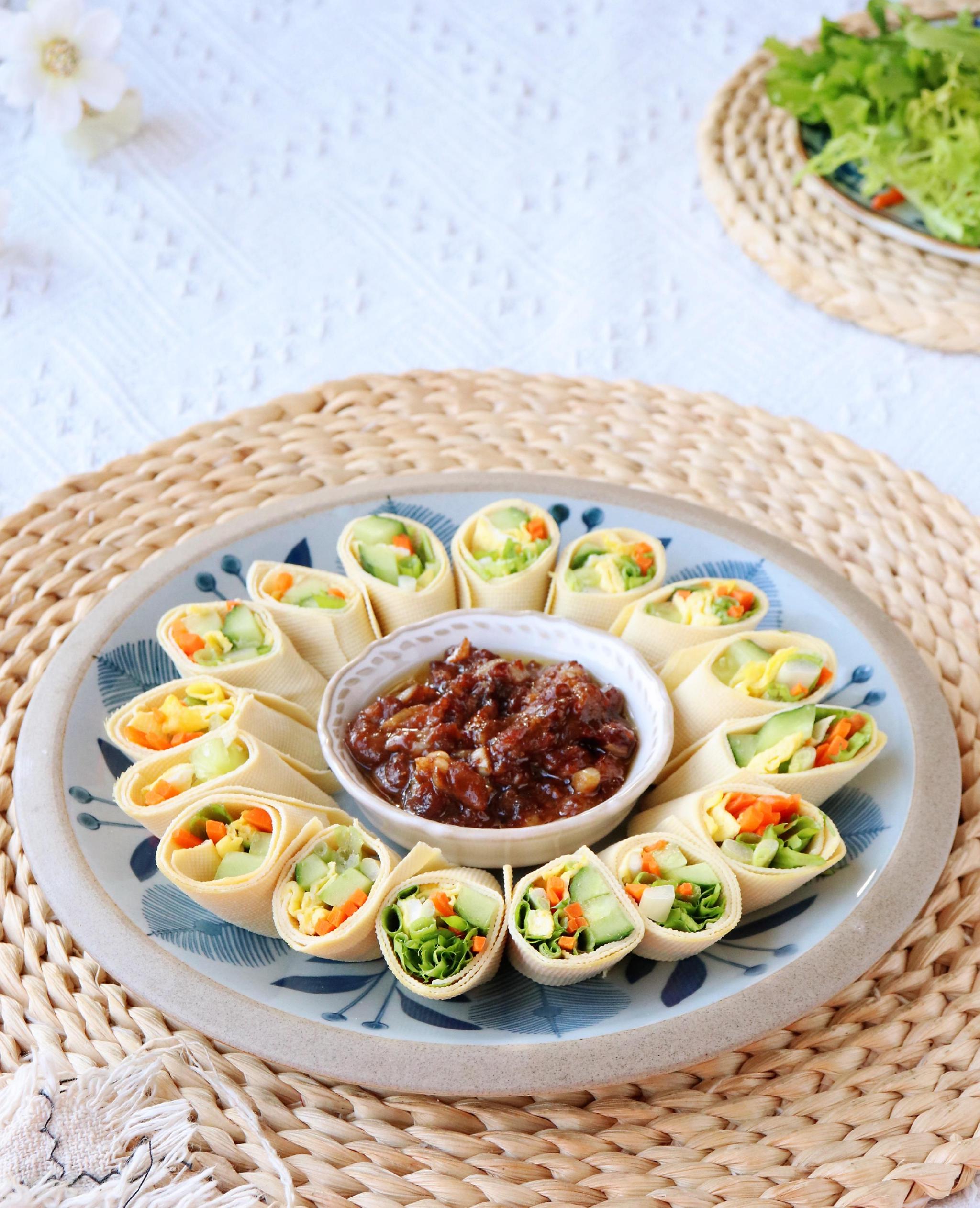 美味好吃的干豆腐时蔬卷,清爽不油腻