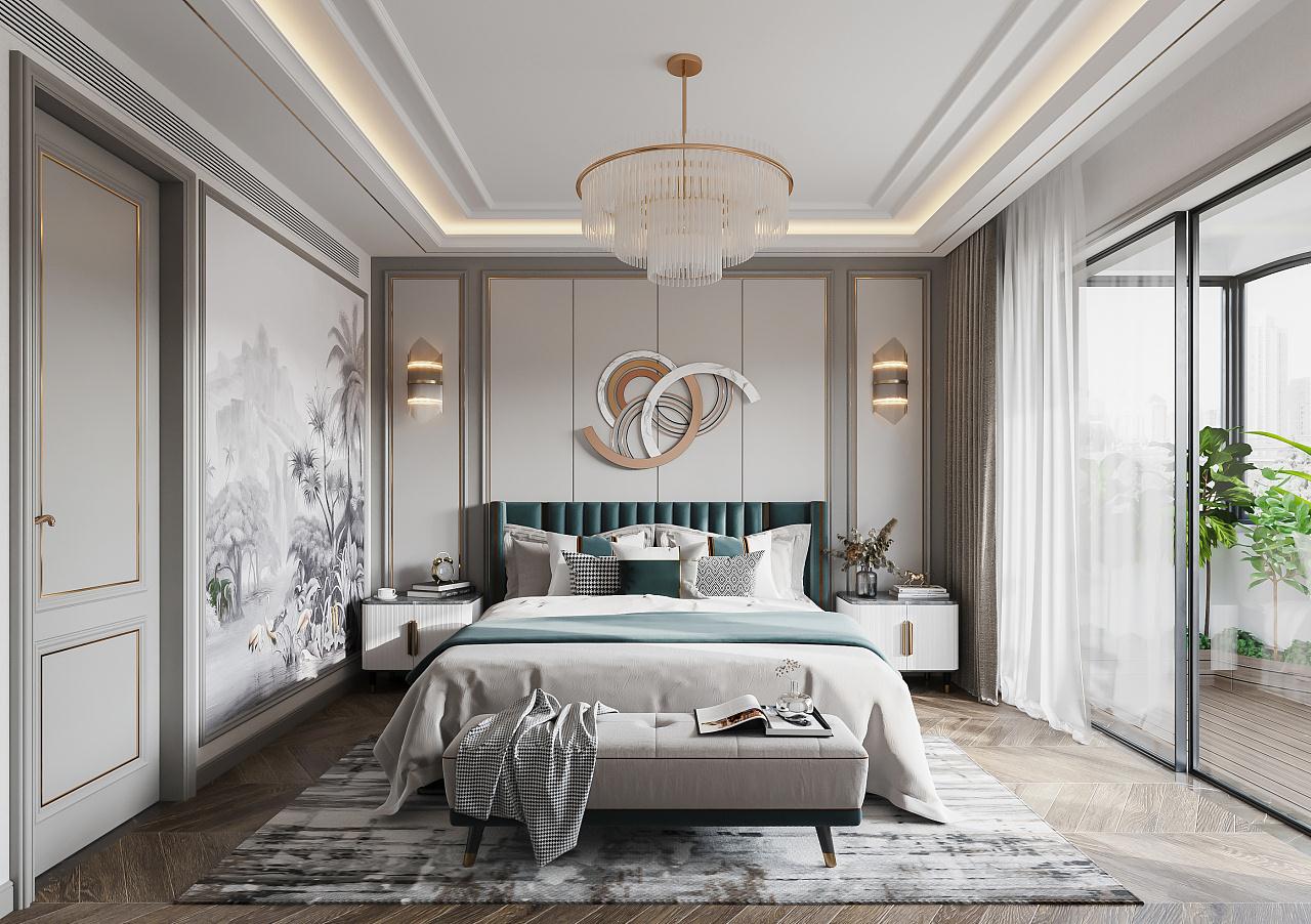 【大维实景】美式轻奢风格装修设计效果图案例