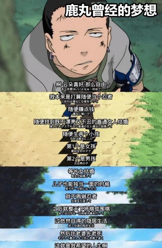 鹿丸一生有多痛苦儿时许下15个愿望长大后14个没实现