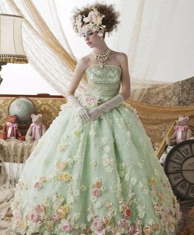 十二星座专属绿色婚纱,金牛座梦幻唯美,白羊座女王范十足!