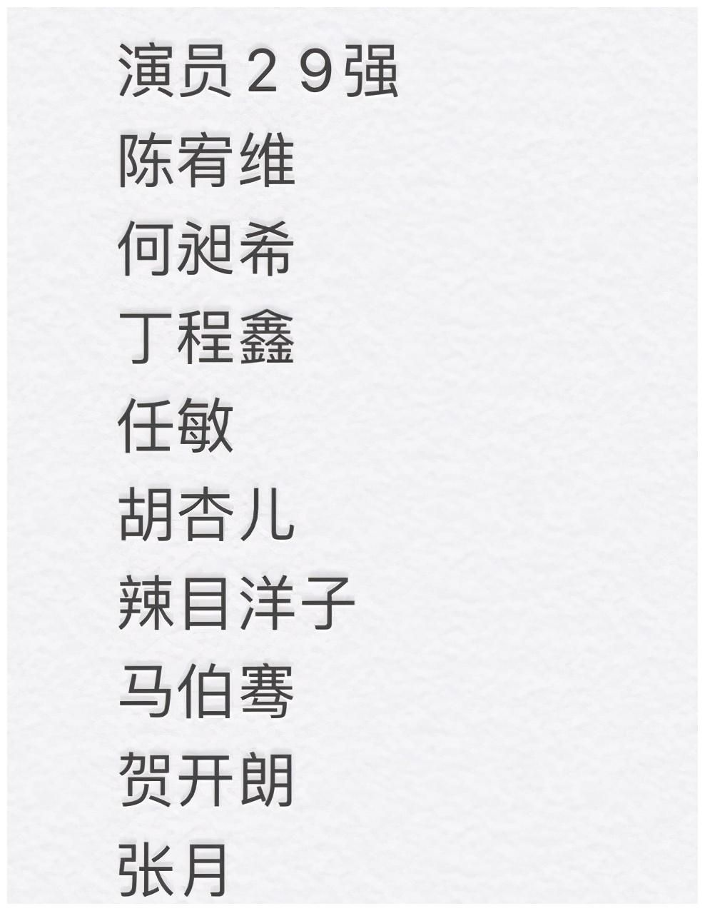 演员请就位9强名单曝光陈宥维何昶希在列老戏骨仅一人晋级