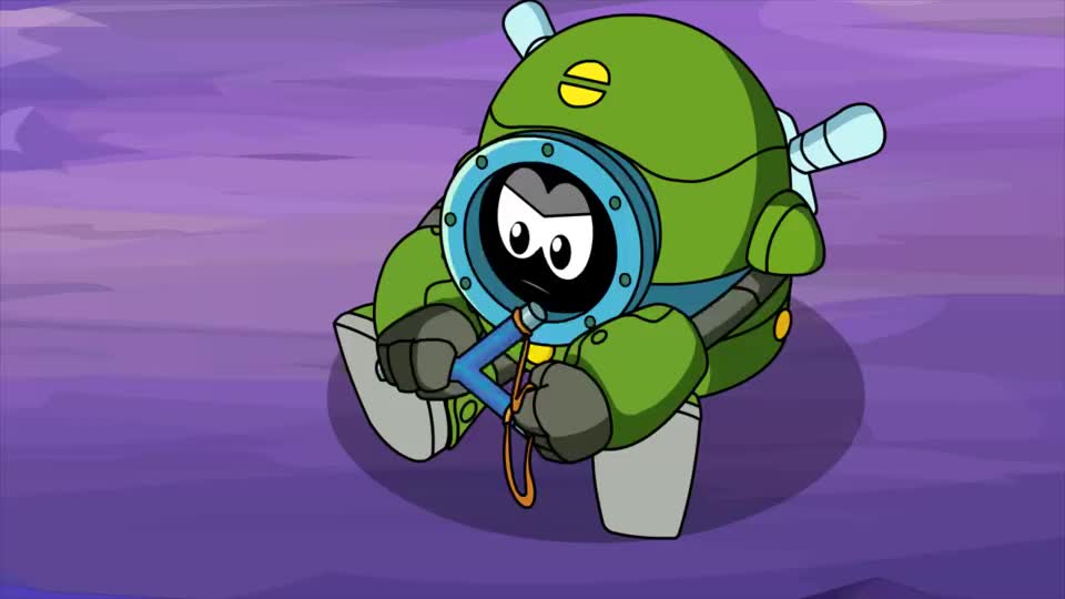 赛小息看到阿铁打手里的弹弓灵机一动想到了个好主意