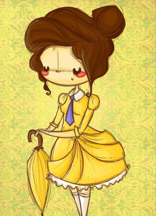 看迪士尼公主变为小眼睛女生时花木兰变为淑女她依旧开弓射箭