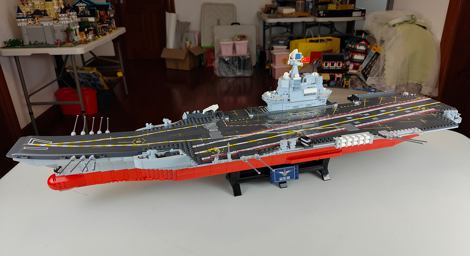 用积木打造中国航母,这套3000片的山东舰好不好玩呢?