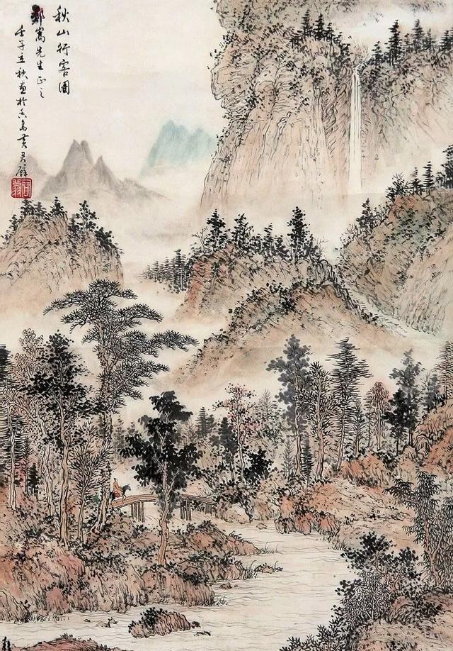 他诗书画皆能擅长山水画是中国著名书画家