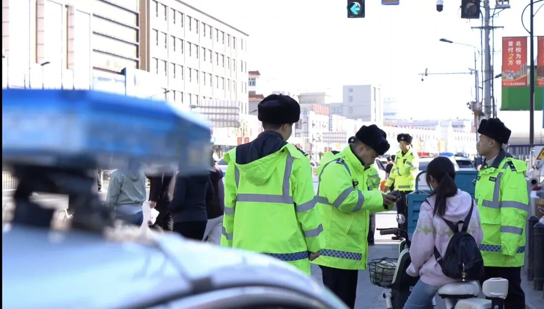 向春而行，为安而战 松原交警开展电动车违法专项整治行动