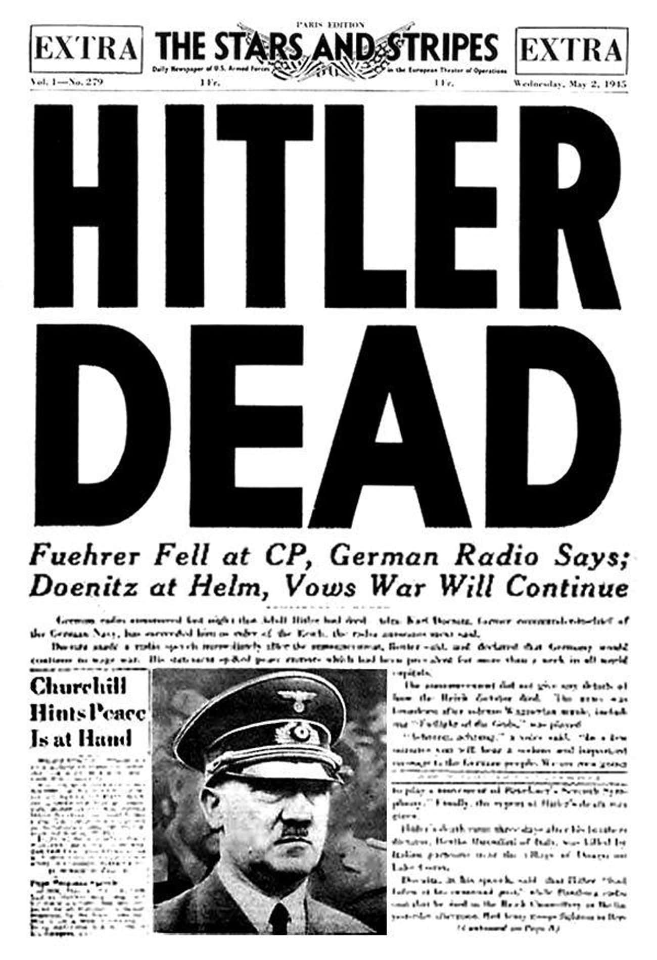 盘点在希特勒自杀后不久，纳粹<a href=
