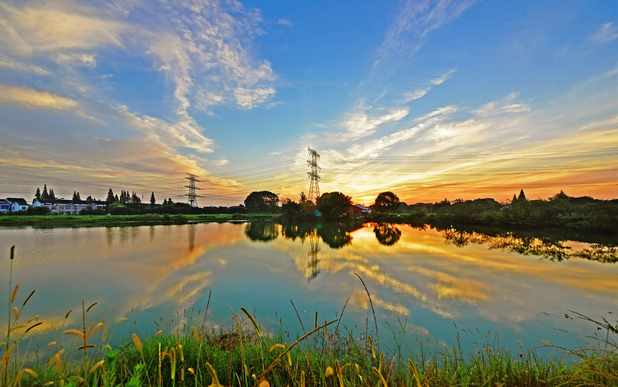 锡北乡村晨光里2021年08月最后一个早晨江苏省无锡市锡山区