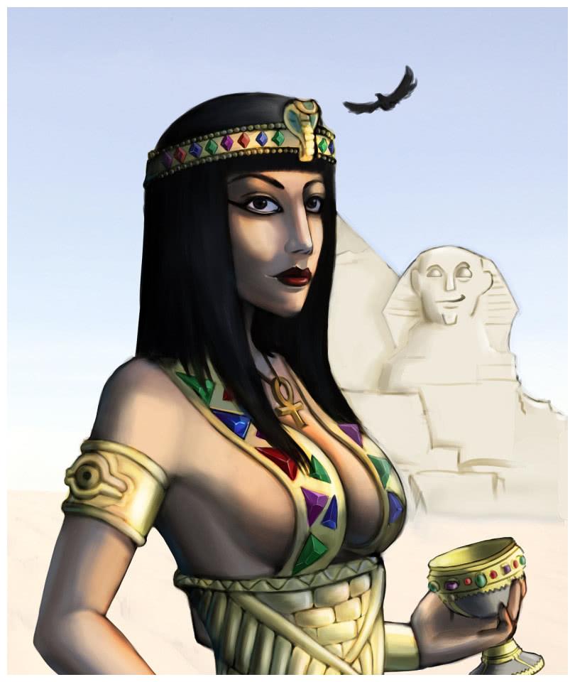 埃及艳后是古埃及的托勒密王朝最后一任女法老,她长得十分漂亮,并且有