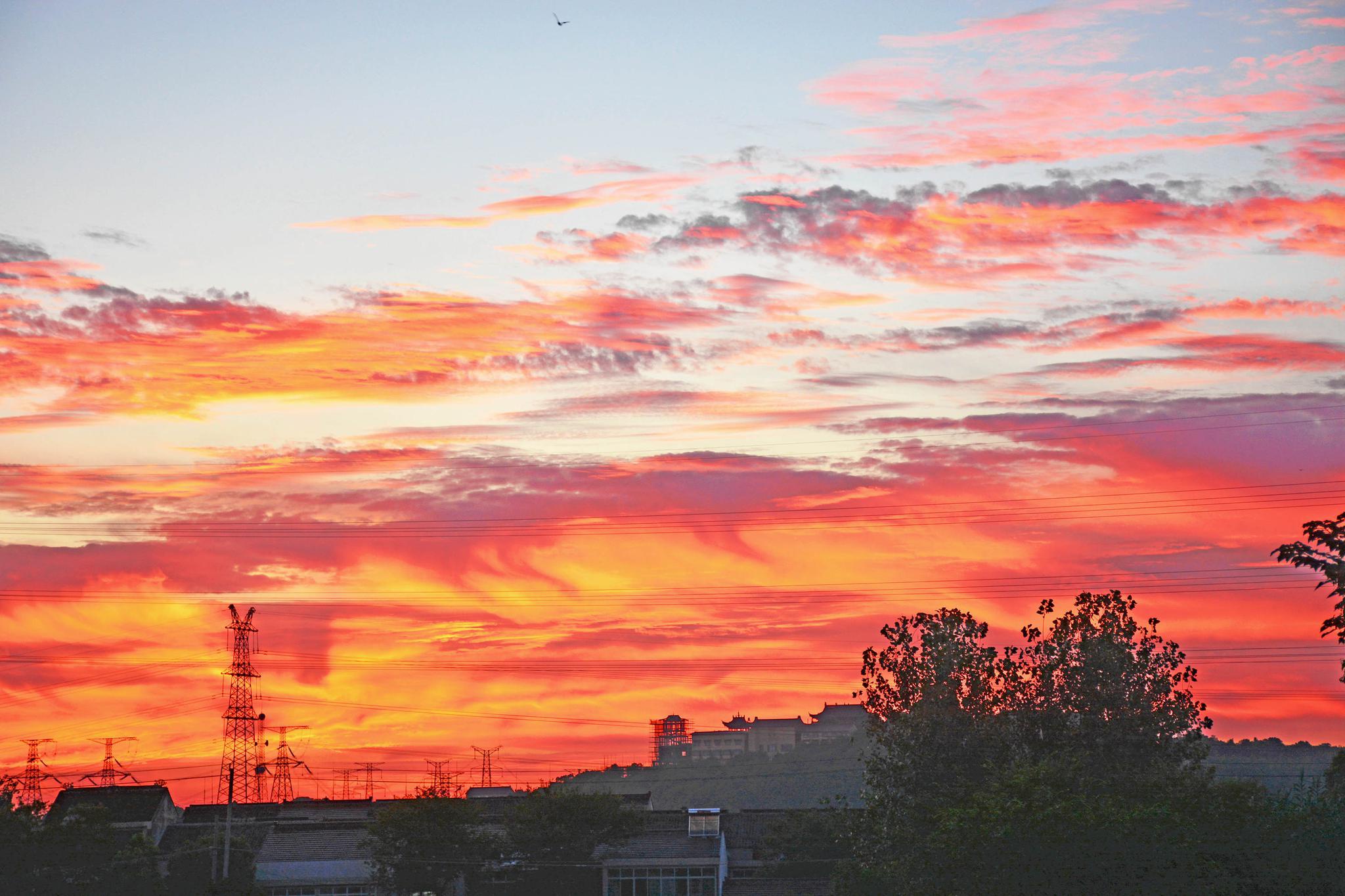 今日晚霞似火烧,2020年08月14日.