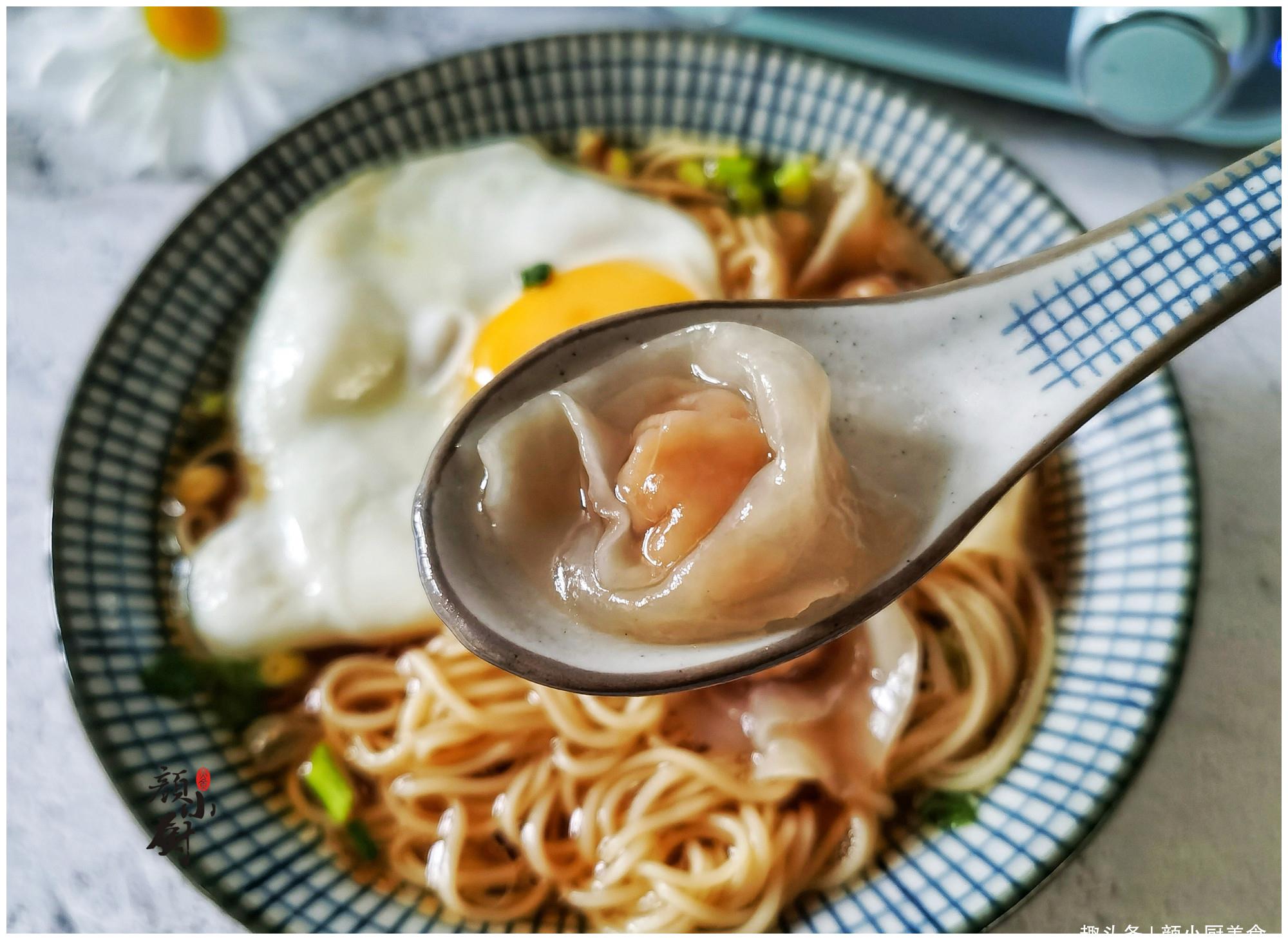 早餐,儿子就馋这碗面,简单快手,营养又美味,好吃到连汤都不剩|肉燕