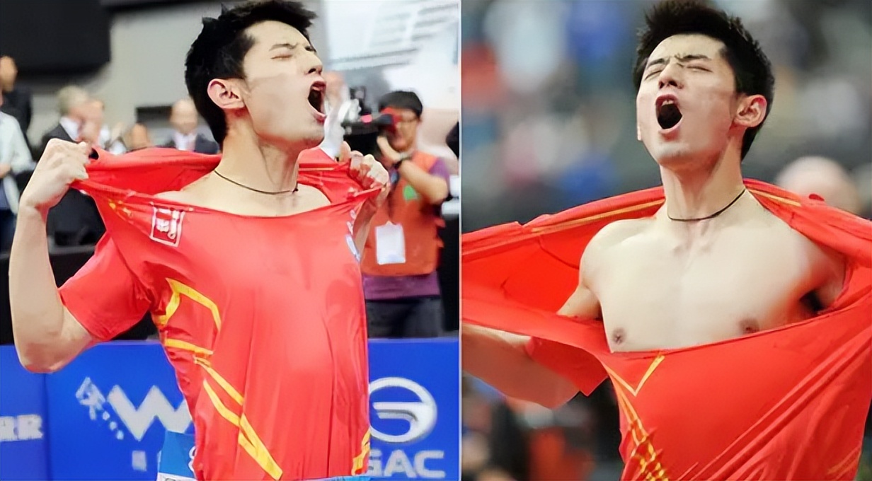 张继科世乒赛夺冠11周年,撕衣怒吼,球迷:传奇不褪色