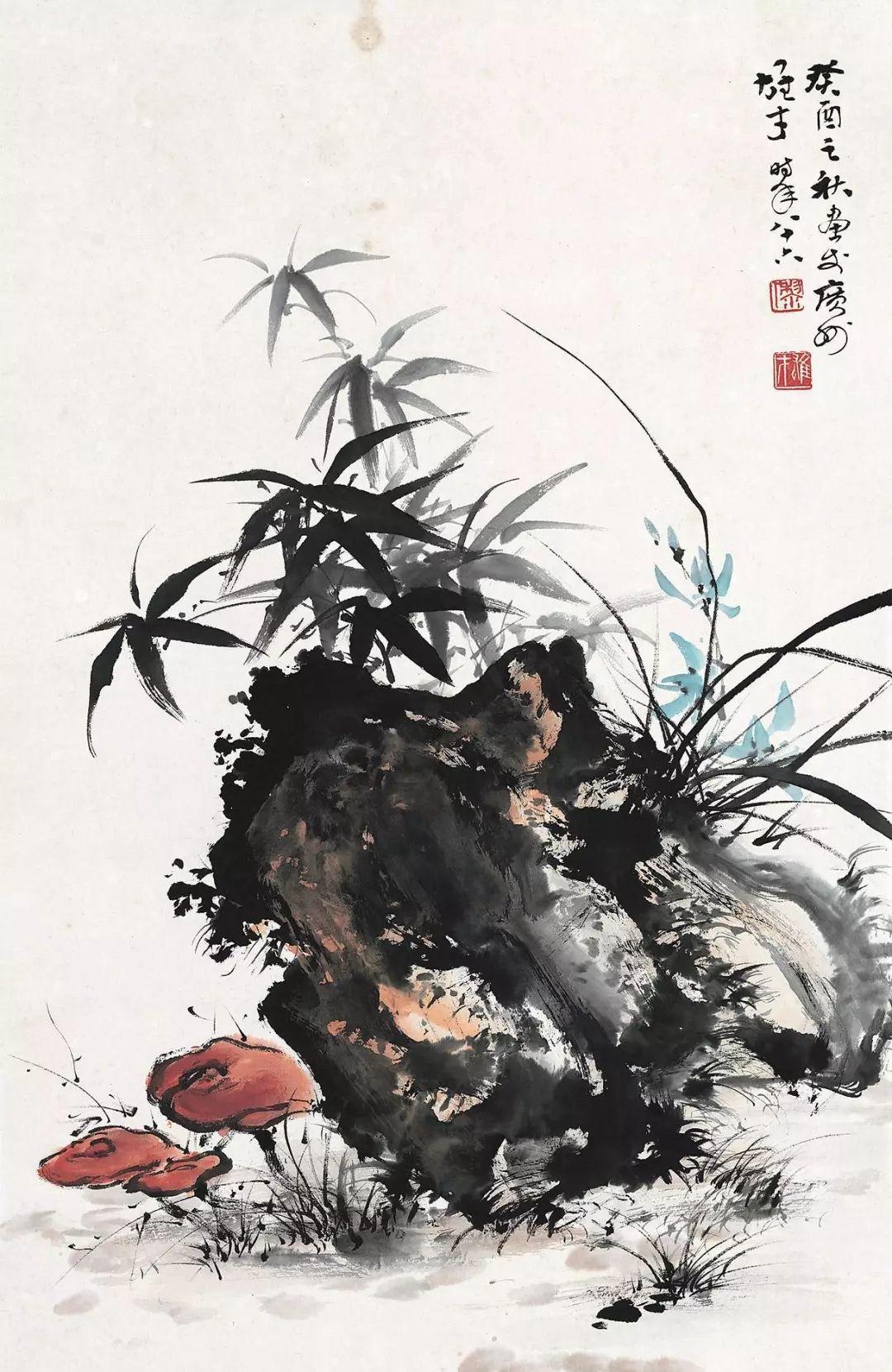 他是岭南画派代表人物,善画巨幅山水,还精于花鸟虫草!