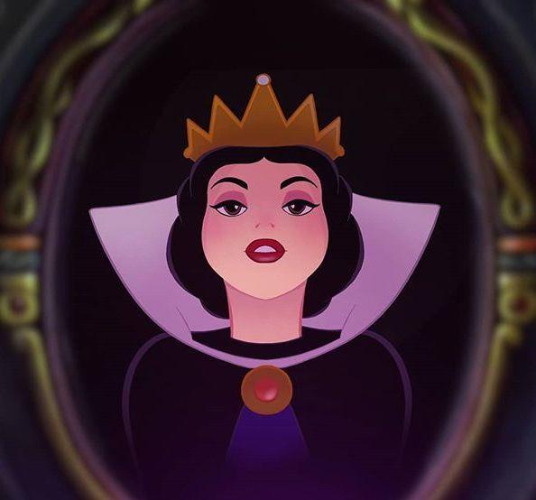 面对自己的颜值不再有信心于是拿出了前皇后遗留下来的魔镜开始询问起