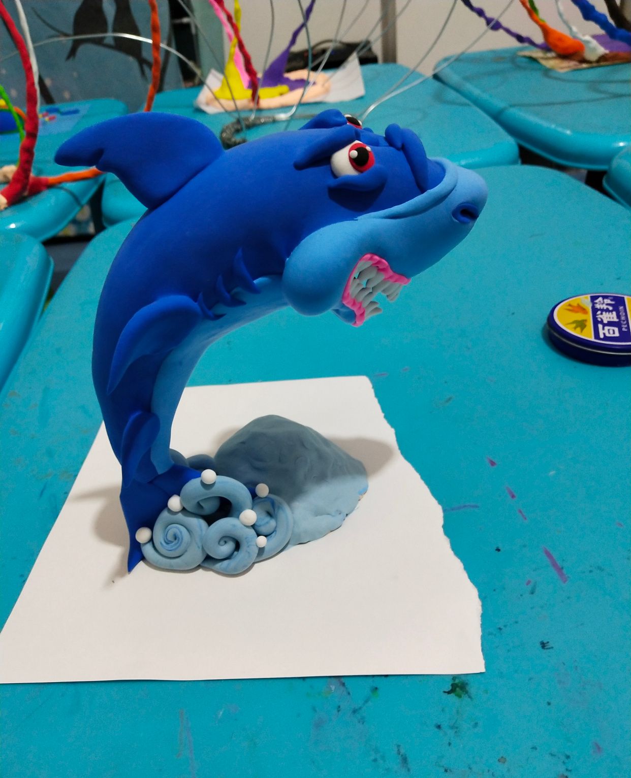 面塑鲨鱼成品图片