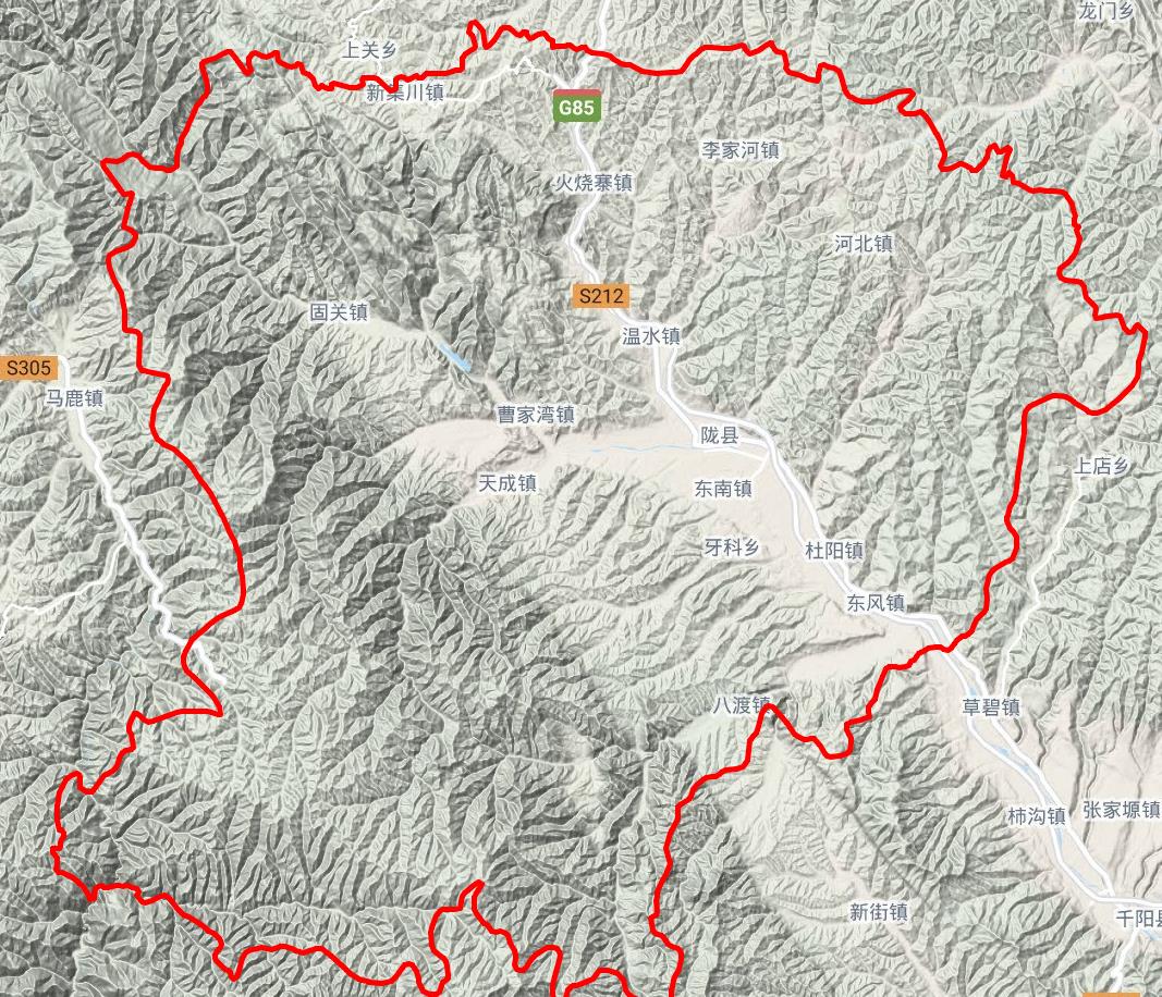 地处关山和渭北高原西部的千山之间的陇县,境内大面积为山区,只有千河